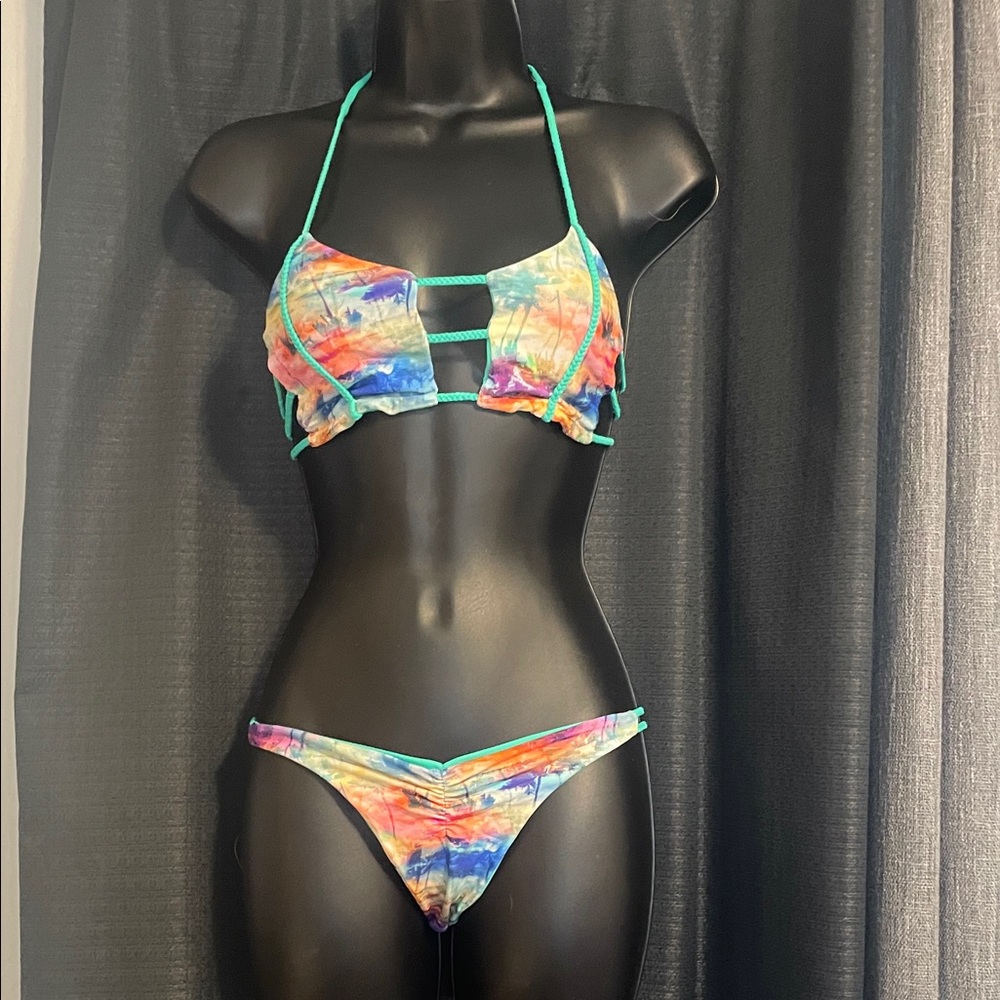 Colorful Tie-Dye Bikini Set
